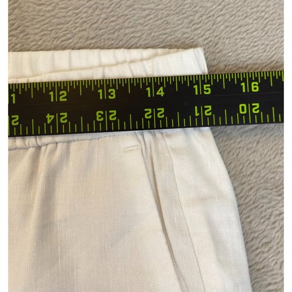 J.Jill Womens Straight Trouser Linen Blend Pants Small Off White Beach Summer - Picture 5 of 11